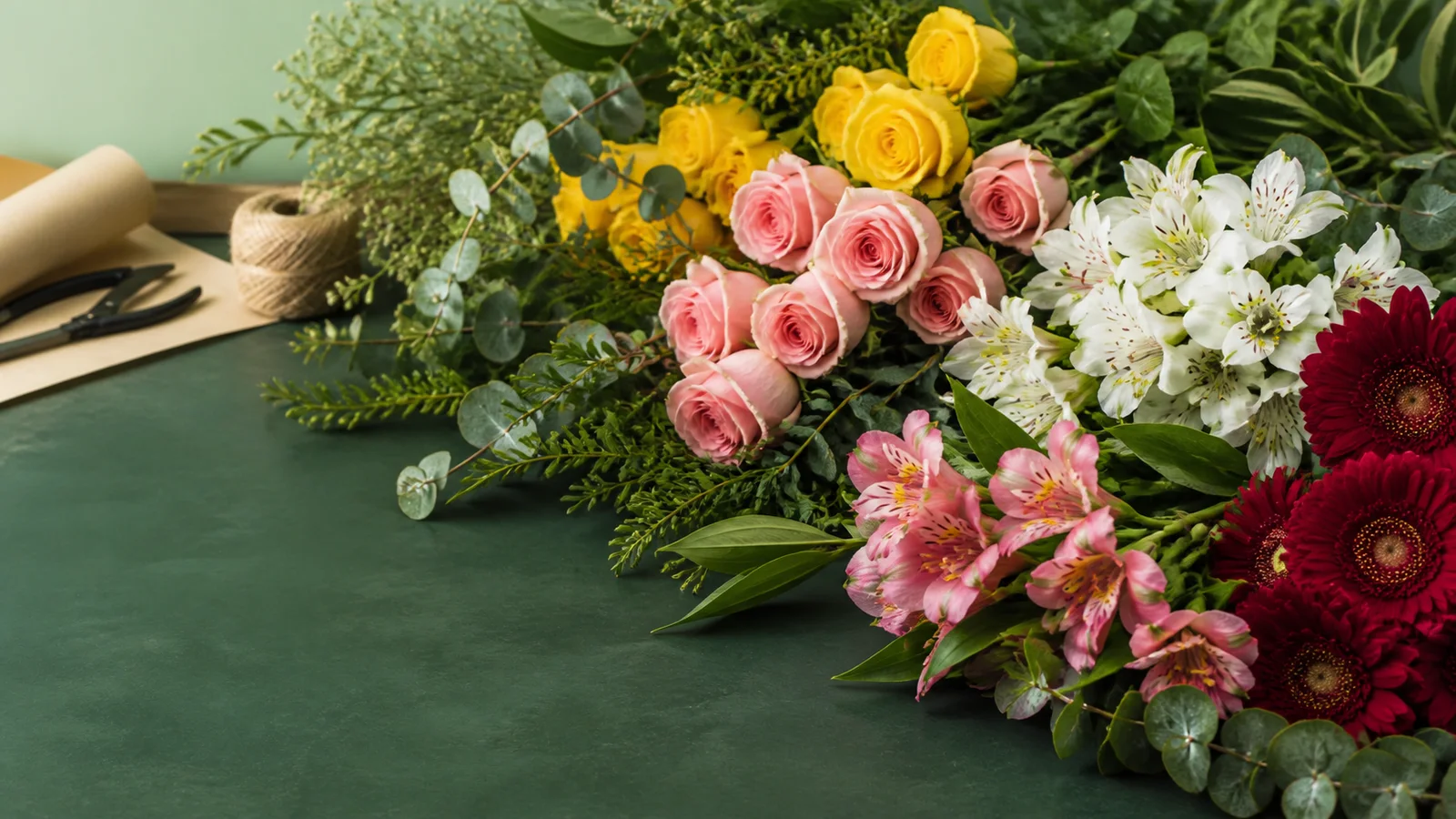 Flores frescas disponíveis na Lista de Corte